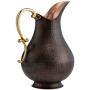 CopperBull Heavy Gauge 100% Pure Solid Hammered Copper Moscow Mule Water Pitcher, 70 fl. Oz (Antiqued Copper)