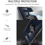S10E Case with Kickstand Ring and Magnetic Metal Back Samsung Galaxy S 10 E Transparent Phone Case, Dual Armor Bumper Full Coverage Case (S10E)