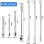 22 Pieces Stainless Steel Lab Spatula Micro Scoop Set Laboratory Sampling Spoon Mixing Spatula for Gel Cap Filler