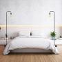 OBright Industrial Floor Lamp for Living Room, Metal Lamp, 70 Inches, E26 Ceramic Socket, Minimalist Design for Decorative Lighting, Stand Lamp for Bedroom, Office, Black