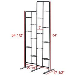 Vertical Metal Plant Stand 13 Tiers Display Plants Indoor or Outdoors on a Balcony Patio Garden or Use as a Room Divider or Vertical Garden Inside Your Home or Great for Urban Gardening (Dark Gray)