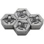 HOSIM RC Car Aluminum Alloy Wheel Hub Hex Accessory Spare Parts 25-ZJ09 for Hosim 9125 9155 9156 RC Car (4 Pcs)