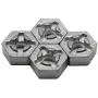HOSIM RC Car Aluminum Alloy Wheel Hub Hex Accessory Spare Parts 25-ZJ09 for Hosim 9125 9155 9156 RC Car (4 Pcs)