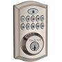 Kwikset 99130-002 SmartCode 913 Non-Connected Keyless Entry Electronic Keypad Deadbolt Door Lock Featuring SmartKey Security, Satin Nickel