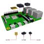 Jun-Electron 9 Layers Case with Fan for Raspberry Pi 4 Model B, for Raspberry Pi 4B Case with Heatsink