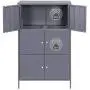 SONGMICS Metal Storage Cabinets with 6 Doors, Multipurpose Storage Locker, 3-Tier Office Cabinets, Max. Load Capacity 33 lb per Tier, Gray UOMC06GB SONGMICS Metal Storage Cabinets with 6 Doors, Multipurpose Storage Locker, 3-Tier Office Cabinets, Max. Load Capacity 33 lb per Tier, Gray UOMC06GB