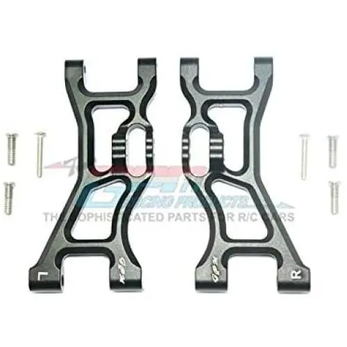 GPM Losi 1/10 Rock Rey 4WD Rock Racer (LOS03009) Upgrade Parts Aluminum Front Lower Suspension Arm - 1Pr Set Black