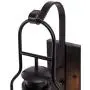 Rustic Wall Light Lantern with Retro Industrial loft Lantern Look in Rubbed Bronze Powder Coat Finish with Wine Bottle Pioneer jug Glass