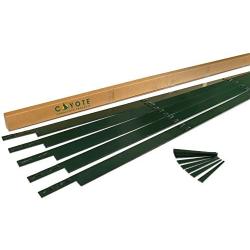 Coyote Landscape Products 5 Piece Steel Home Kit Edging with 15 Colored Stakes, 4'' by 8, 16-Gauge, Green