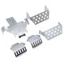 REhobby 5PCS TRX4 Stainless Bumper Steel Front Rear Chassis Armor Protection Lower Skid Plate for 1/10 RC Crawler Car Traxxas TRX-4 S49 Parts