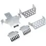 REhobby 5PCS TRX4 Stainless Bumper Steel Front Rear Chassis Armor Protection Lower Skid Plate for 1/10 RC Crawler Car Traxxas TRX-4 S49 Parts