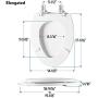 Mayfair 1847SLOW 000 Kendall Slow-Close, Removable Enameled Wood Toilet Seat that will Never Loosen, 1 Pack ELONGATED - Premium Hinge, White Mayfair 1847SLOW 000 Kendall Slow-Close, Removable Enameled Wood Toilet Seat that will Never Loosen, 1 Pack ELONGATED - Premium Hinge, White