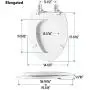 Mayfair 1847SLOW 000 Kendall Slow-Close, Removable Enameled Wood Toilet Seat that will Never Loosen, 1 Pack ELONGATED - Premium Hinge, White