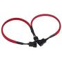 PWM Fan Splitter Cable, Yeebline 3 Pack Sleeved Braided Computer PC Fan Power Extension Cable 4 Pin Y Splitter 1 to 2 Converter (Red)