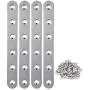 Straight Brace, Ouioui 4 Pieces Stainless Steel Flat Brace (6.18 x 0.78 inch, 157 x 20mm) Braces Joining Plate Connector Support Bracket for Shelves Cabinets Wood Furniture, 24 Pieces Screws Included Straight Brace, Ouioui 4 Pieces Stainless Steel Flat Brace (6.18 x 0.78 inch, 157 x 20mm) Braces Joining Plate Connector Support Bracket for Shelves Cabinets Wood Furniture, 24 Pieces Screws Included