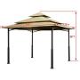 MASTERCANOPY 12x12 Feet Patio Gazebo Waterproof Soft-Top Steel Garden Gazebo Tent Lawn, Backyard and Deck(12x12FT,Beige)