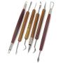 Honbay 6-Piece Wooden Handle Double Ended Modeling Tools Clay Sculpture Tools