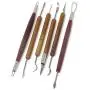 Honbay 6-Piece Wooden Handle Double Ended Modeling Tools Clay Sculpture Tools