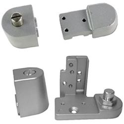 Pacific Doorware Kawneer Style TOP & Bottom Pivot Hinge Set for Commercial Adams Rite Type Storefront Door, Choose Handing & Finish (Left Hand in Aluminum)