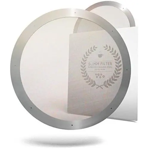 Reusable Premium Metal Filters by Slimm Filter for Use in the AeroPress Coffee Maker, Package of 2 Filters Reusable Premium Metal Filters by Slimm Filter for Use in the AeroPress Coffee Maker, Package of 2 Filters