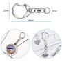 60 Pcs Key Ring with Chain, Roctee D Snap Clasp Keychain Hooks with Jump Rings, DIY Metal Key Ring Split Rings for Keys, 360° Rotation, Not Rust & No Fade (M Size, Silver)