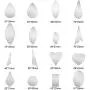 16 Pieces Earring Cutting Dies with 110 Pieces Earrings Making Supplies Kit, Teardrop Leaf Die Cuts Metal Cutting Dies with Ear Hooks and Jump Rings for DIY Earrings Crafts