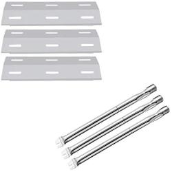 Gloryshine Replacement Stainless Steel Burners & Stainless Steel Heat Plates for Ducane Gas Barbecue Grill 30400040