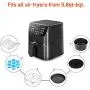 COSORI Accessories XL (C158-6AC) Set of 6 Fit all 5.8Qt, 6Qt Air Fryer, BPA Free, Dishwasher Safe, Nonstick Coating, Black
