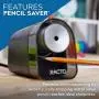 X-ACTO Pencil Sharpener, XLR Electric Pencil Sharpener, Pencil Saver, SafeStart Motor, Black, 1 Count X-ACTO Pencil Sharpener, XLR Electric Pencil Sharpener, Pencil Saver, SafeStart Motor, Black, 1 Count