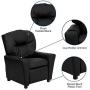 Flash Furniture Contemporary Black LeatherSoft Kids Recliner with Cup Holder