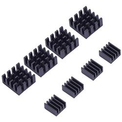 Mudder 8 Piece Black Aluminum Heatsink Cooler Cooling Kit for Raspberry Pi 3, Pi 2, Pi Model B+