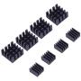 Mudder 8 Piece Black Aluminum Heatsink Cooler Cooling Kit for Raspberry Pi 3, Pi 2, Pi Model B+
