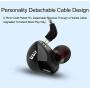 CVJ CSN in Ear Monitor,All Metal Earphone 5BA 1DD 6 Drives HiFi Bass IEM, Professional-Quality in Ear Earphone/Earbuds/Hearphone with Detachable Cable Universal-Fit 0.75mm 2PIN (No Mic, Blue)