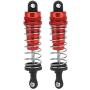 Vbest life 2 Pcs Shock Struts Damper, Metal Shock Struts Damper RC Spare Parts for 1/14 WLtoys 144001 RC Model(Red)