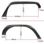 Hooke Road Flat Fender Flares + Front Inner Fender Liners Kit Compatible with Jeep Wrangler JK & Unlimited 2007-2018 2/4 Doors