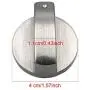 Gas Stove Knob, 4 PCS Metal 6mm Silver Gas Stove Control Knobs Adaptors Oven Switch Cooking Surface Control Locks