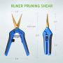 VIVOSUN 1-Pack Gardening Hand Pruner Pruning Shear with Titanium Coated Curved Precision Blades