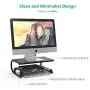 Monitor Riser Desktop Stand with Vented Metal and 2 Tier Desk Organizer Stand for Computer, Laptop, LED, LCD, OLED Flat Screen Display, iMac and Printer (STT001B) by WALI, Black, 1 Pack
