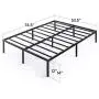 Best Price Mattress 14 Inch Metal Platform Beds w/Heavy Duty Steel Slat Mattress Foundation (No Box Spring Needed), Black Best Price Mattress 14 Inch Metal Platform Beds w/Heavy Duty Steel Slat Mattress Foundation (No Box Spring Needed), Black