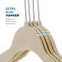 Zober Non-Slip Velvet Hangers - Suit Hangers (50-pack) Ultra Thin Space Saving 360 Degree Swivel Hook Strong and Durable Clothes Hangers Hold Up-To 10 Lbs, for Coats, Jackets, Pants, and Dress Clothes