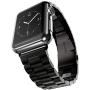 for Apple Watch Band Black 38MM/40MM Stainless Steel Strap Wristband for Replacement iWatch Strap with Comfortable Durable Folding Metal Clasp Classic Buckle Wrist Watch Strap,Updated Version