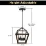 4-Light Rustic Chandelier Metal Pendant Light,Farmhouse Chandeliers,Ceiling Light Fixtures with Oil Rubbed Bronze Finish for Dining Room,Kitchen Island,Hallway and Entryway