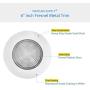 [4-Pack] 6'' White Metal Shower Trim with Fresnel Glass Lens - for Wet Locations - for 6'' Recessed Can Lights - UL Listed (White-Fresnel (4-Pack))