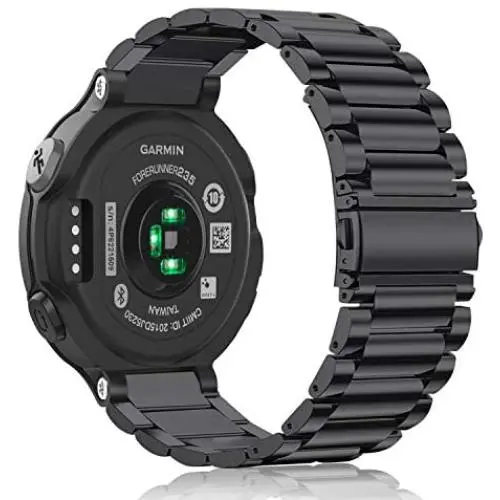 Fintie Band Compatible with Garmin Forerunner 235, Stainless Steel Metal Replacement Watch Strap Bracelet Compatible with Garmin Forerunner 235/220/230/620/630/735XT Smartwatch, Black Fintie Band Compatible with Garmin Forerunner 235, Stainless Steel Metal Replacement Watch Strap Bracelet Compatible with Garmin Forerunner 235/220/230/620/630/735XT Smartwatch, Black