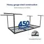 FLEXIMOUNTS 4x6 Heavy Duty Overhead Garage Adjustable Ceiling Storage Rack, 72'' Length x 48'' Width x 40'' Height (Black)