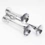 Viping Car Air horn Silver Three-tube horn double row 12V 160DB solenoid valve Electronic control waterproof Large speaker Power horn Whistle Car sound for Car any vehicle truck Lorrys Trains Boatsair