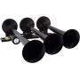 Vixen Horns Train Horn for Truck/Car. 3 Air Horn Black Trumpets. Super Loud dB. Fits 12v Vehicles Like Semi/Pickup/Jeep/RV/SUV VXH3118B