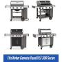 X Home 66095 Cast Iron Grill Grates for Weber Genesis II and Genesis II LX 300 Series, Genesis II E/S-310, Upgraded Sear Grates Replacement Parts with Gourmet BBQ System, 18.9'' x 13.3'', Set of 3
