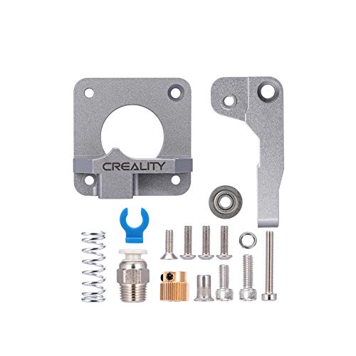 Upgraded Creality Ender 3 All Metal MK-8 Extruder Feeder Drive1.75mm Filament for Ender 3 Pro/3V2/5/5 Plus/Pro, CR-10 Series, CR-10S, CR 20/20 Pro 3D Printer, Gray Aluminum Block Bowden Extruder