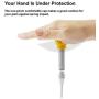 MulWark 5'' Spring-Loaded Automatic Steel Center Hole Punch Marker Scriber For Wood, Metal, Plastic, Car Window Puncher Breaker Tool-With Palm Cushion Cap, Adjustable Impact-A Replacement Tip Included
